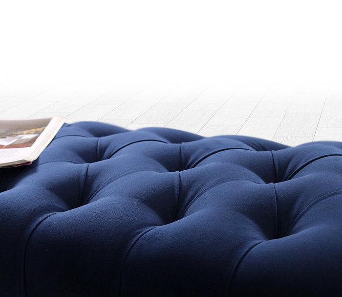 Atelier Del Sofa Banco Terciopelo Azul Marino 92x43x48 cm